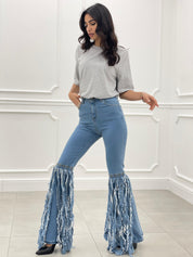 JEANS ZAMPA CON FANGE NEW COLLECTION