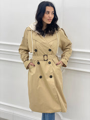 TRENCH DOPPIO PETTO CON CAPPUCCIO NEW COLLECTION