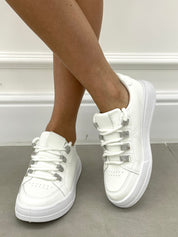 SNEAKERS ECOPELLE CON STRASS