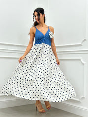 ABITO LUNGO POIS CON FIORE NEW COLLECTION