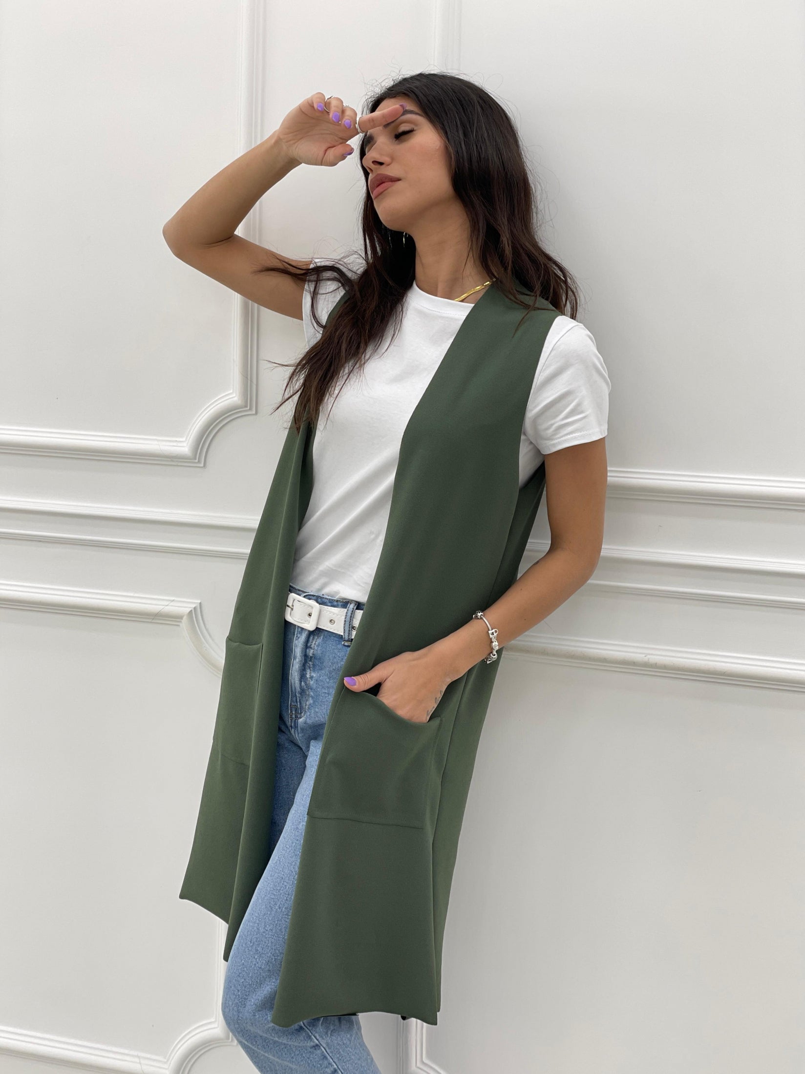 COMPLETO T-SHIRT+GILET  LUNGO NEW COLLECTION