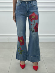 JEANS FLOWER NEW PE/26