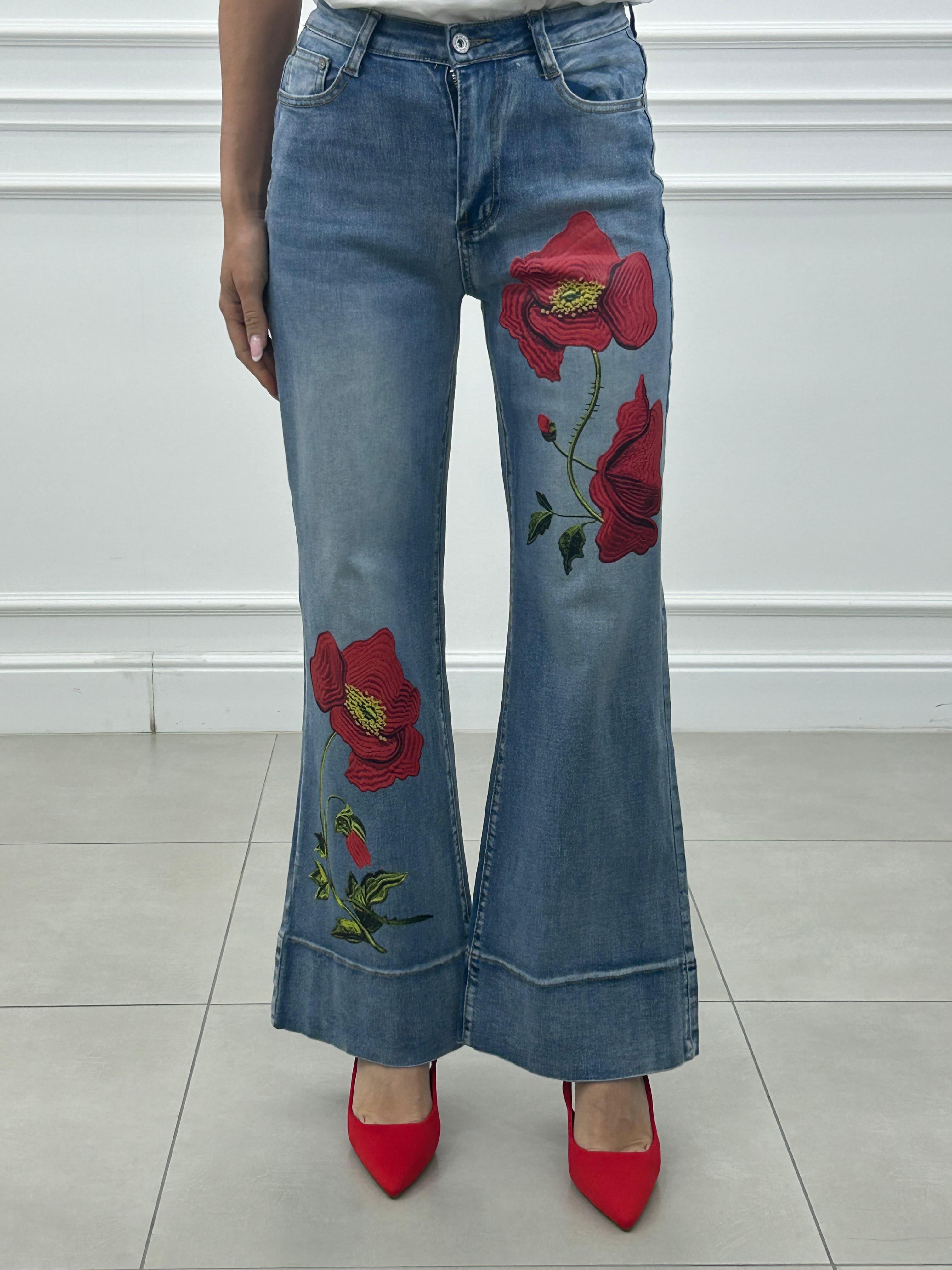 JEANS FLOWER NEW PE/26