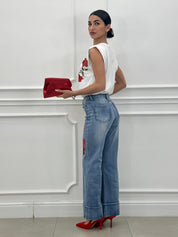 JEANS FLOWER NEW PE/26