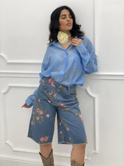 BERMUDA JEANS FANTASIA FLOREALE NEW COLLECTION