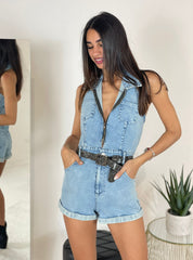 SALOPETTE JEANS CON ZIP NEW COLLECTION