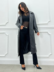 TRENCH LUNGO IN ECOPELLE AUTUMN COLLECTION