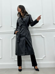 TRENCH LUNGO IN ECOPELLE AUTUMN COLLECTION