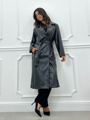 TRENCH LUNGO IN ECOPELLE AUTUMN COLLECTION