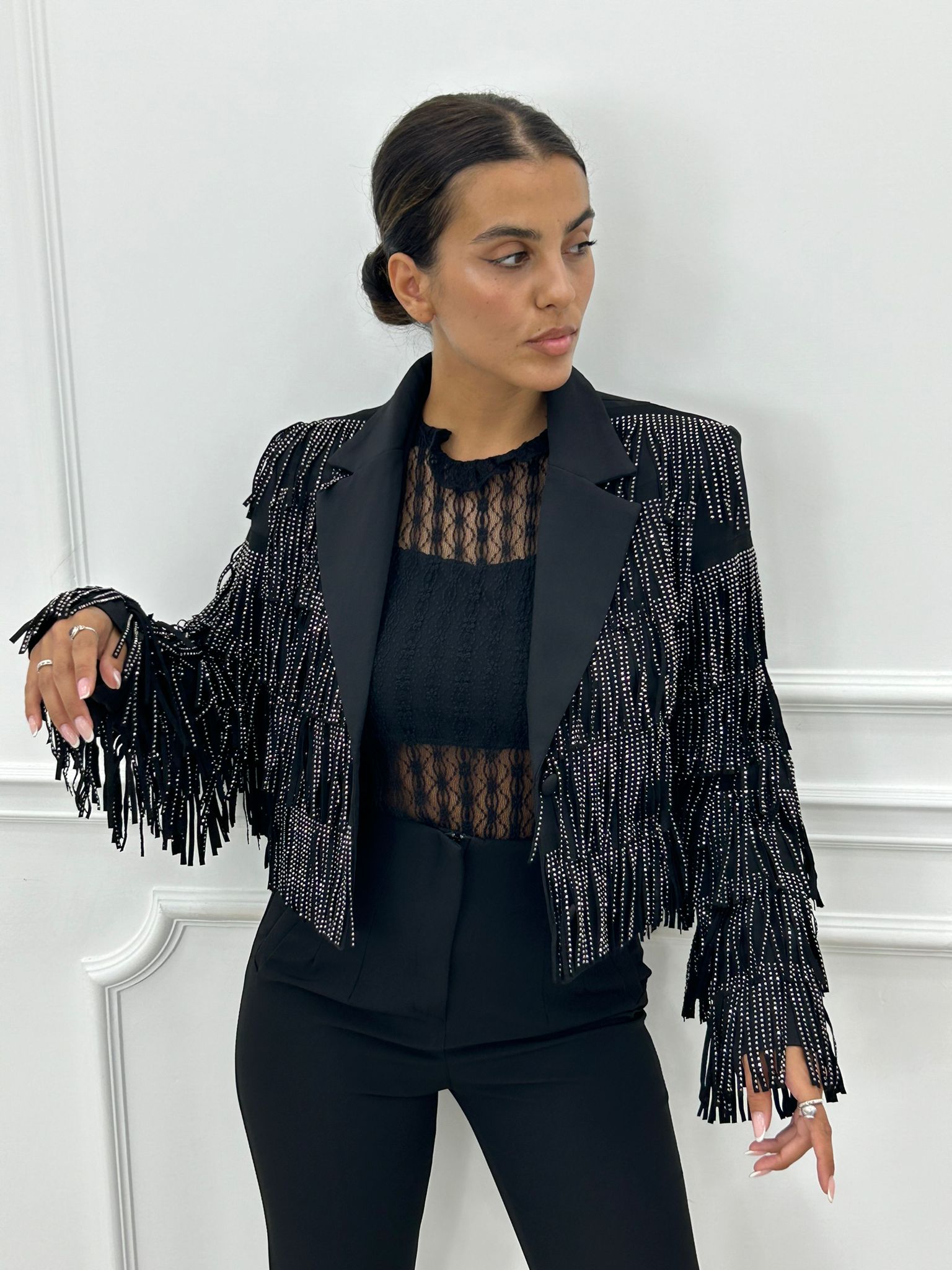 BLAZER CROP CON FRANGE AUTUMN COLLECTION