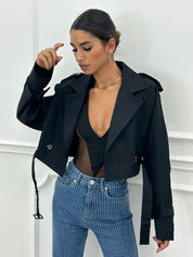 TRENCH CROP DOPPIO PETTO AUTUMN COLLECTION