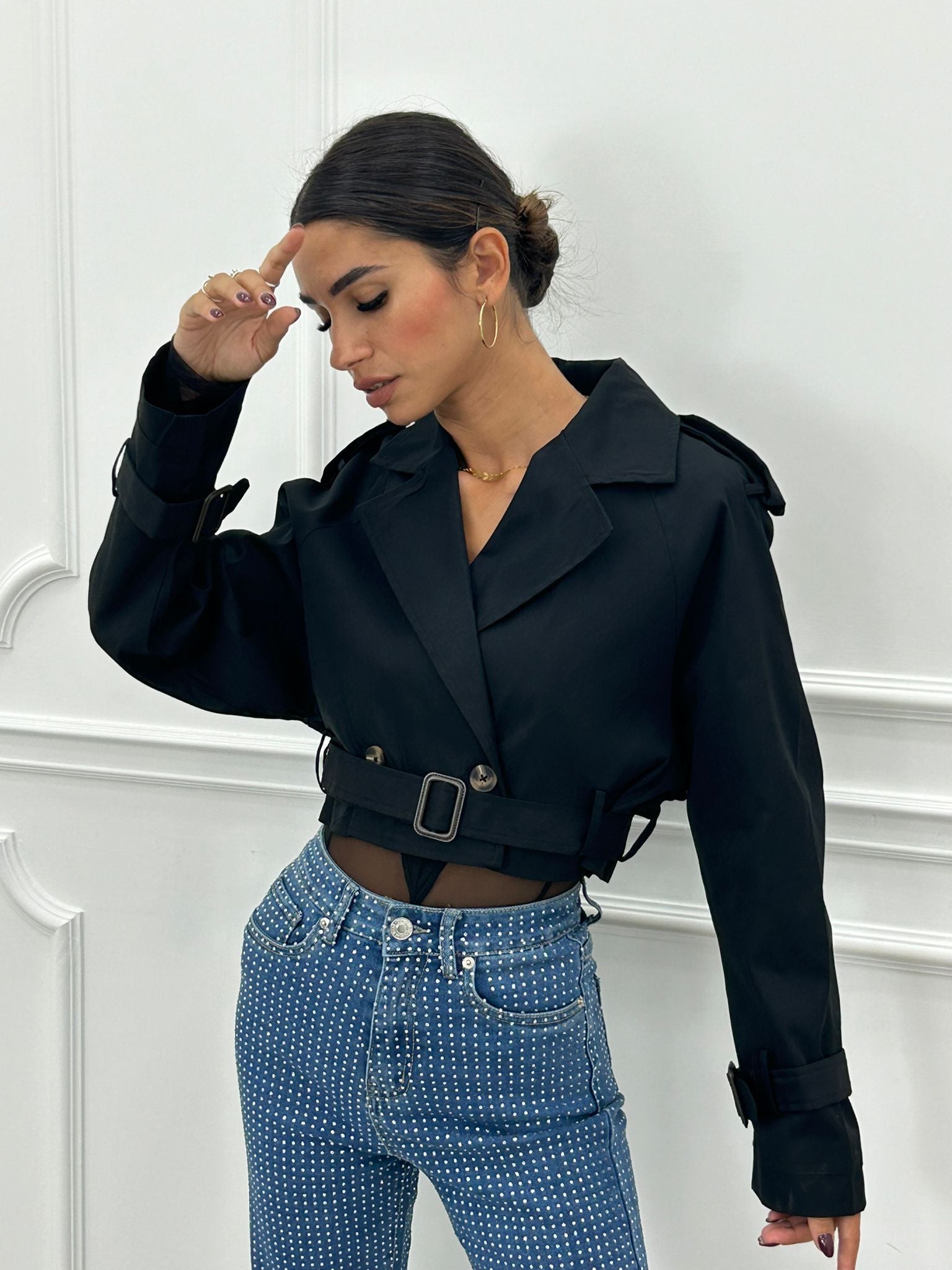 TRENCH CROP DOPPIO PETTO AUTUMN COLLECTION