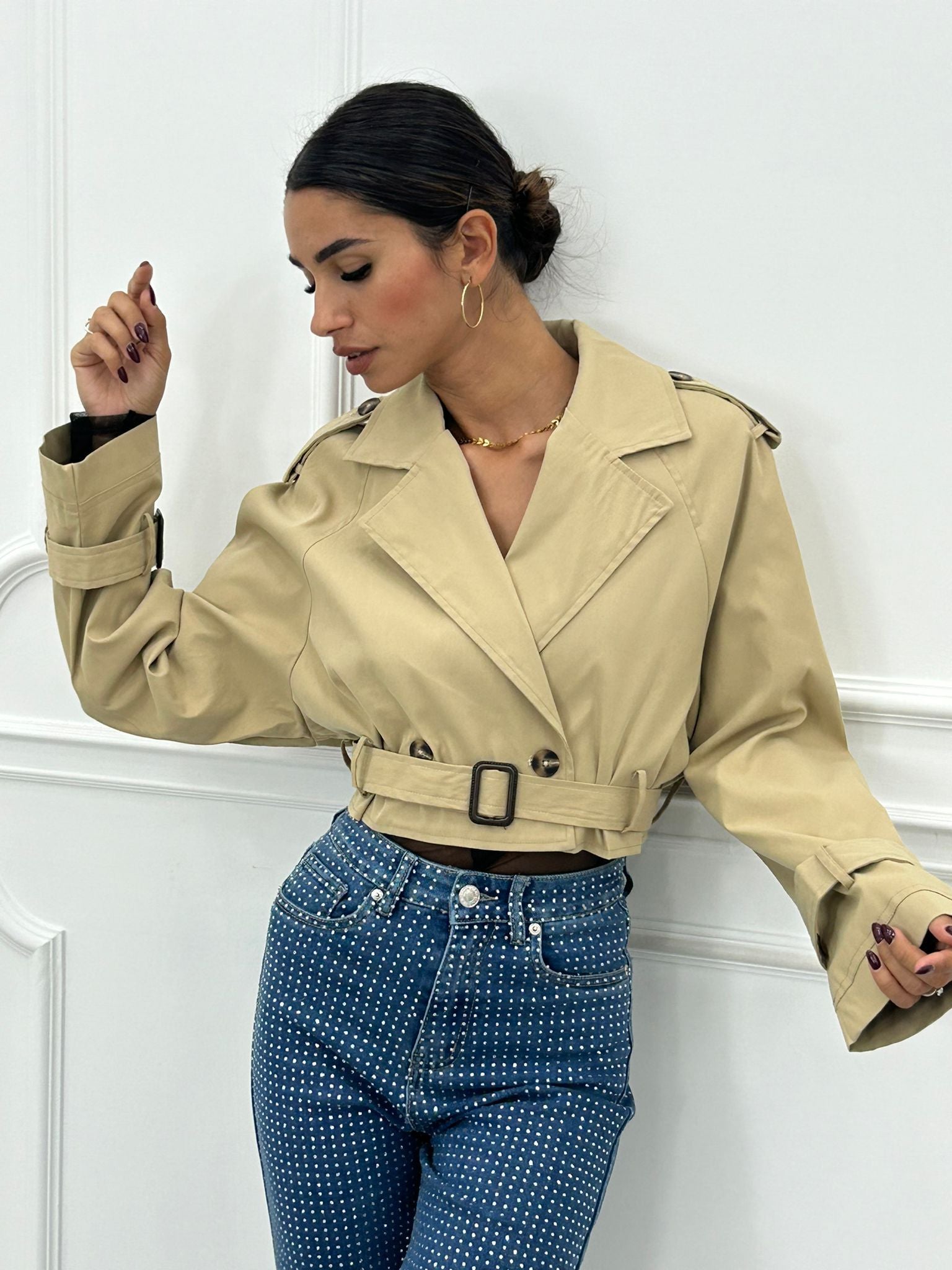 TRENCH CROP DOPPIO PETTO AUTUMN COLLECTION