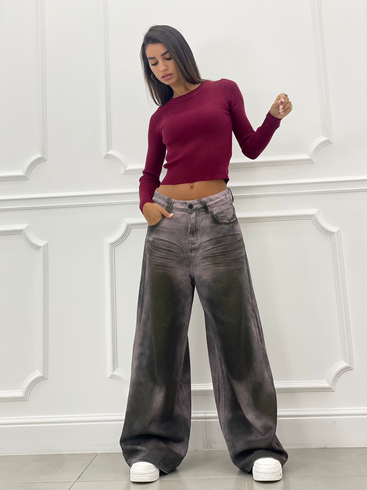 JEANS PALAZZO COLORE SFUMATO AUTUMN COLLECTION
