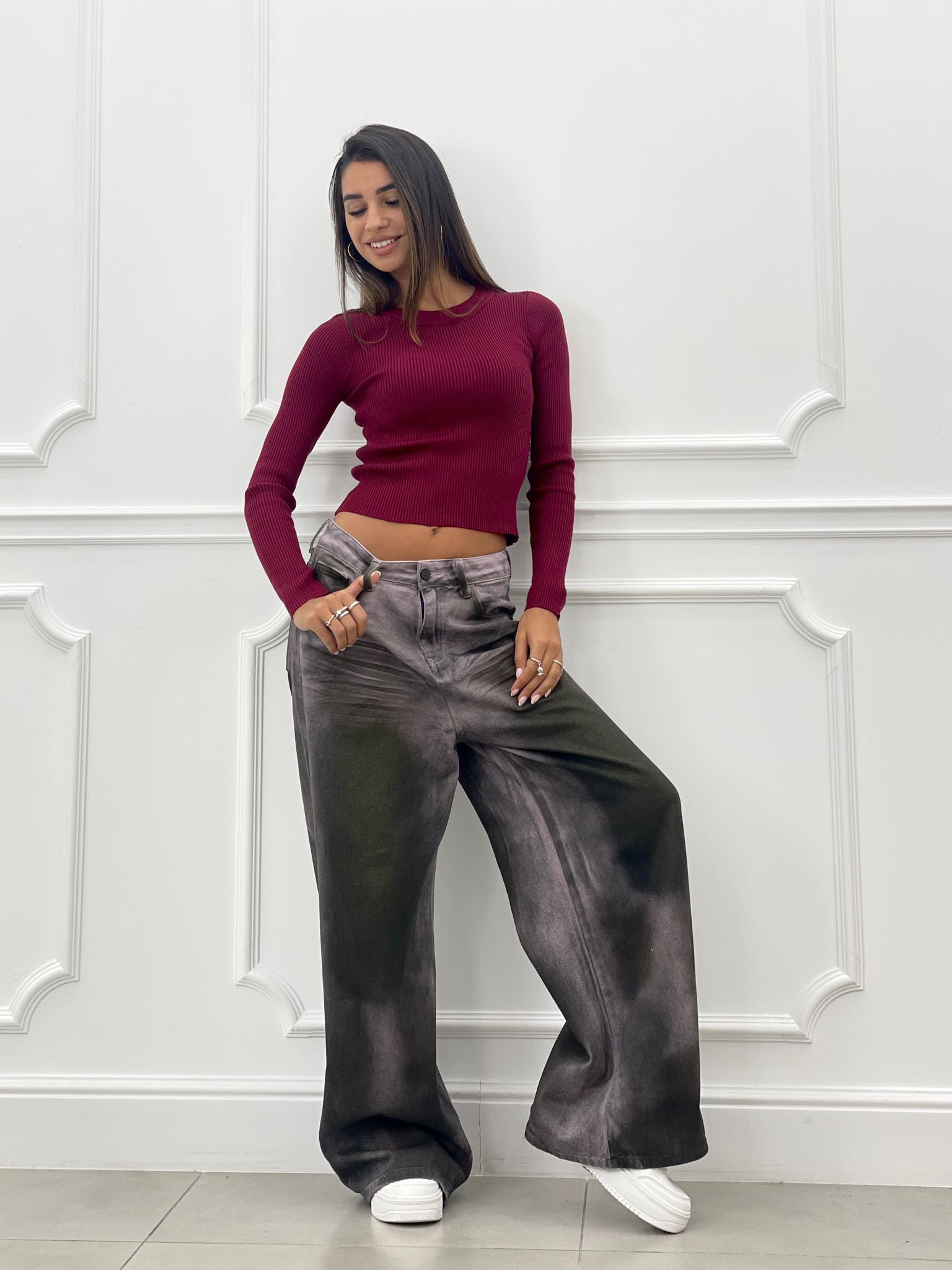 JEANS PALAZZO COLORE SFUMATO AUTUMN COLLECTION