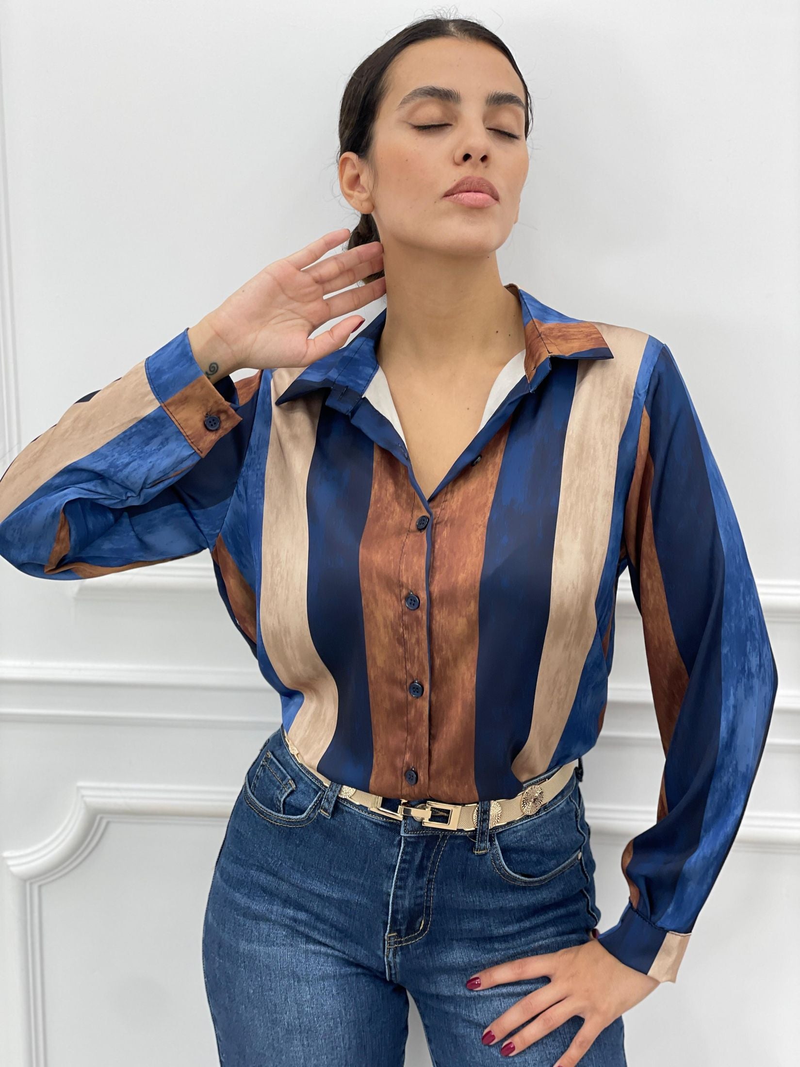 CAMICIA RASO FANTASIA AUTUMN COLLECTION