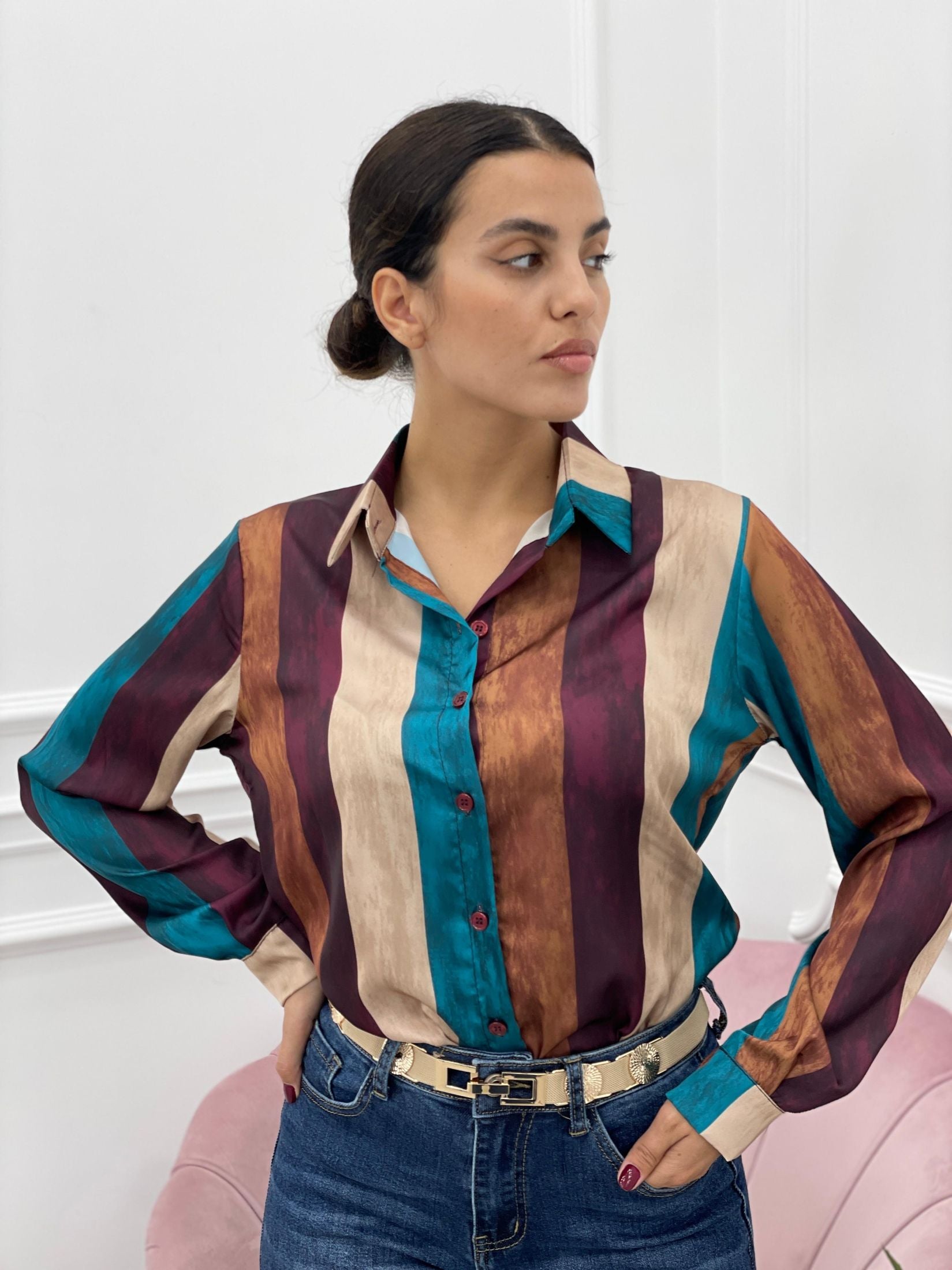 CAMICIA RASO FANTASIA AUTUMN COLLECTION