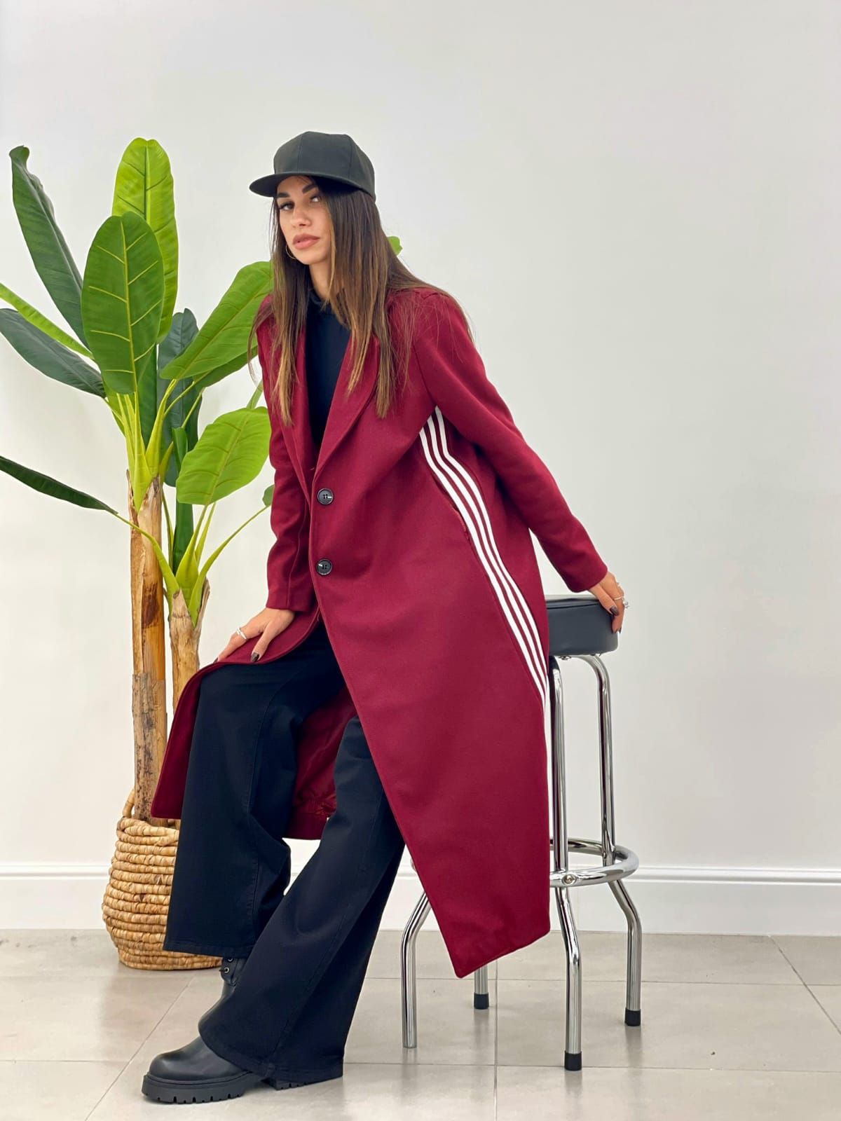 CAPPOTTO IN PANNO TREE STRIPES AUTUMN COLLECTION