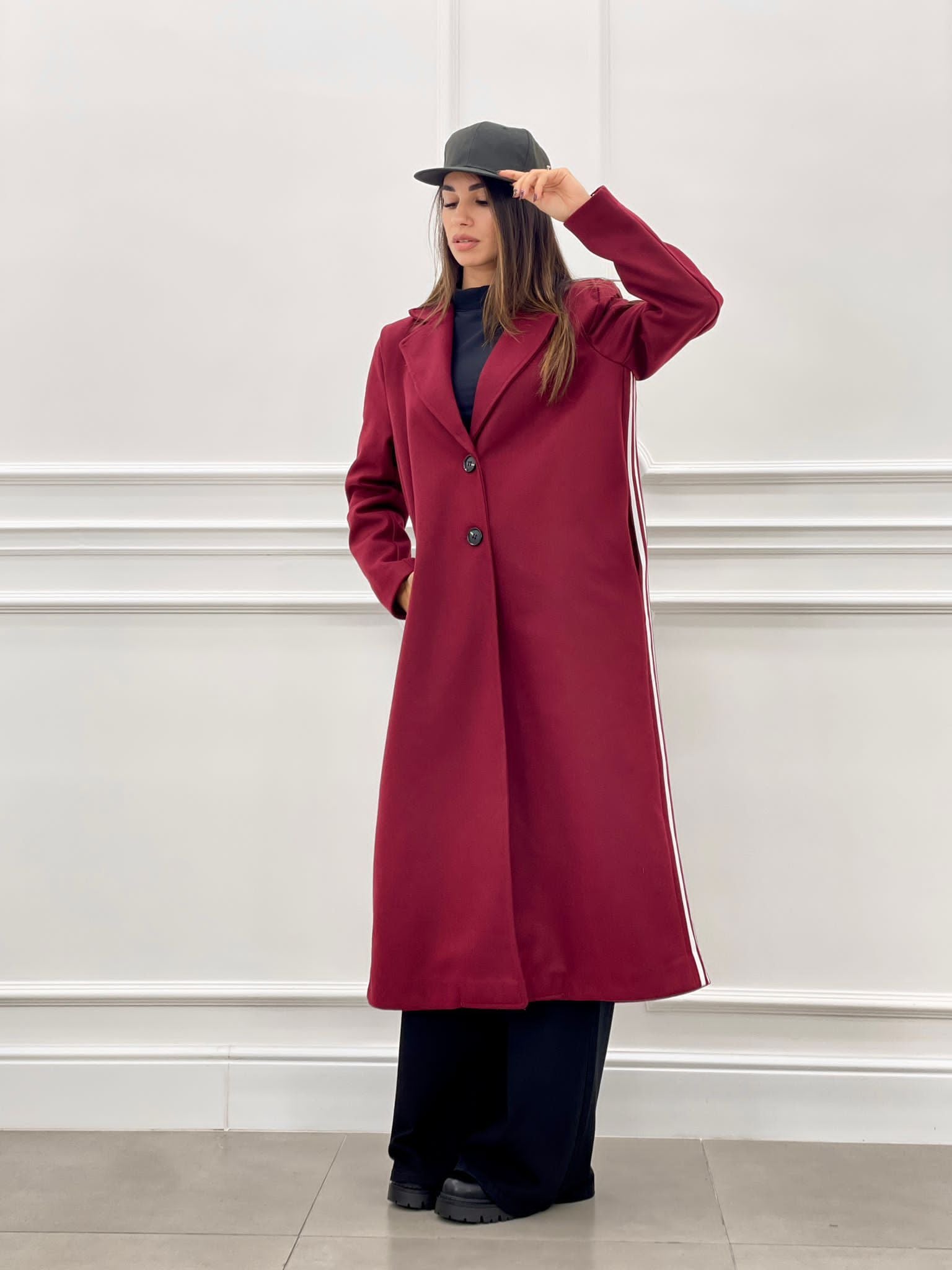 CAPPOTTO IN PANNO TREE STRIPES AUTUMN COLLECTION