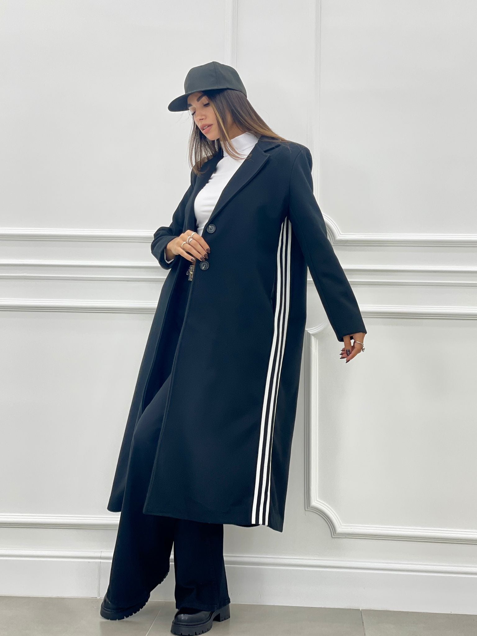 CAPPOTTO IN PANNO TREE STRIPES AUTUMN COLLECTION