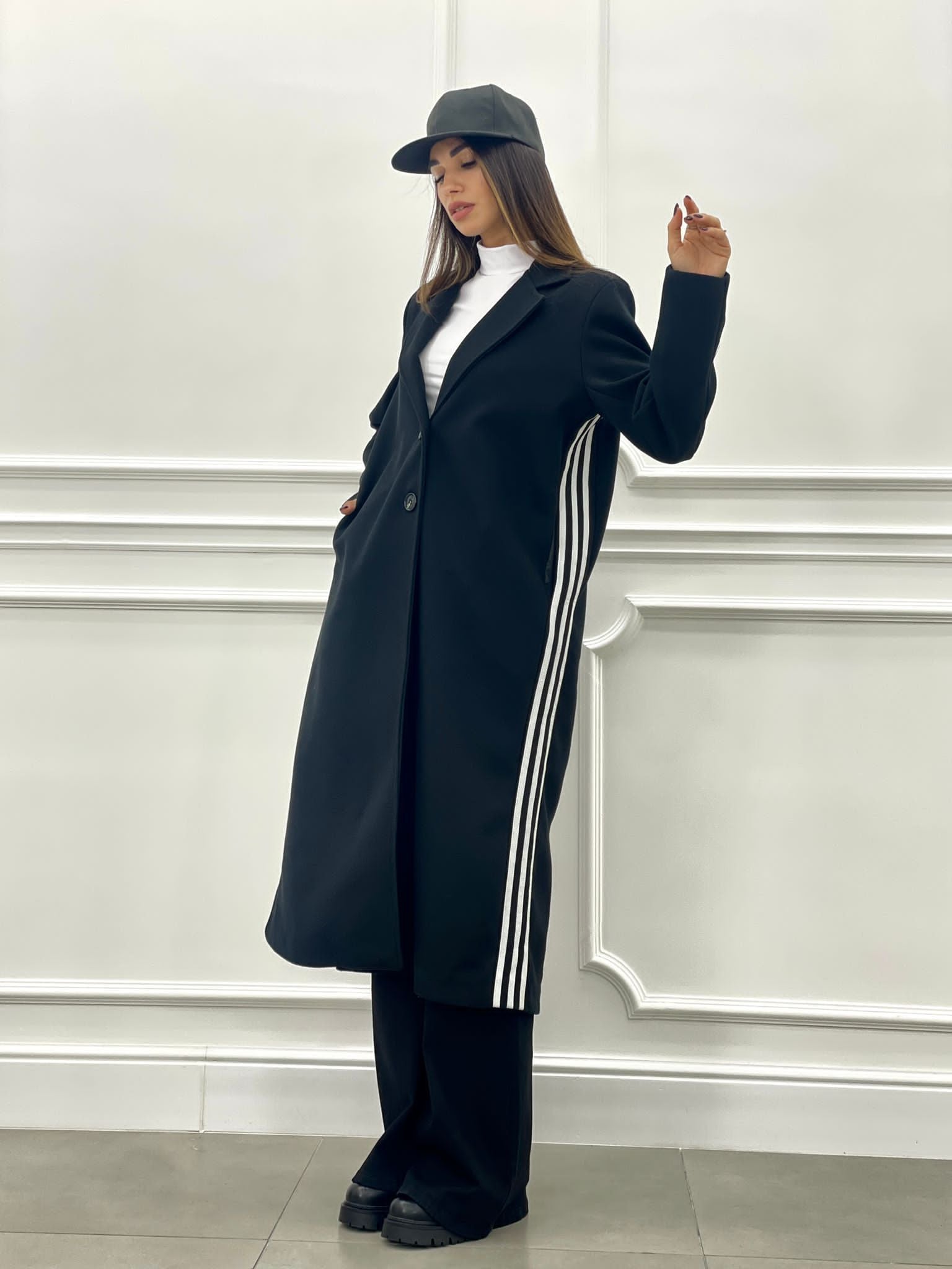 CAPPOTTO IN PANNO TREE STRIPES AUTUMN COLLECTION