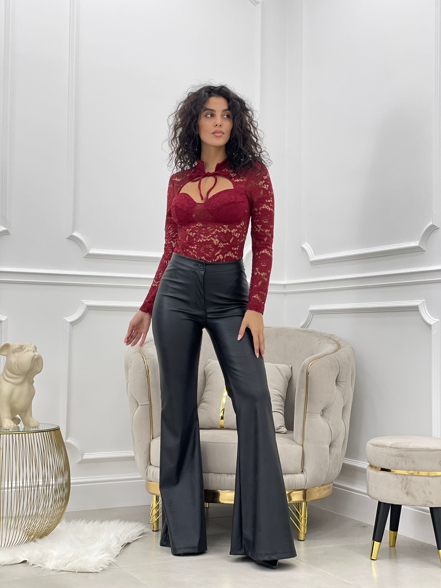 PANTALONE ZAMPA ECOPELLE AUTUMN COLLECTION