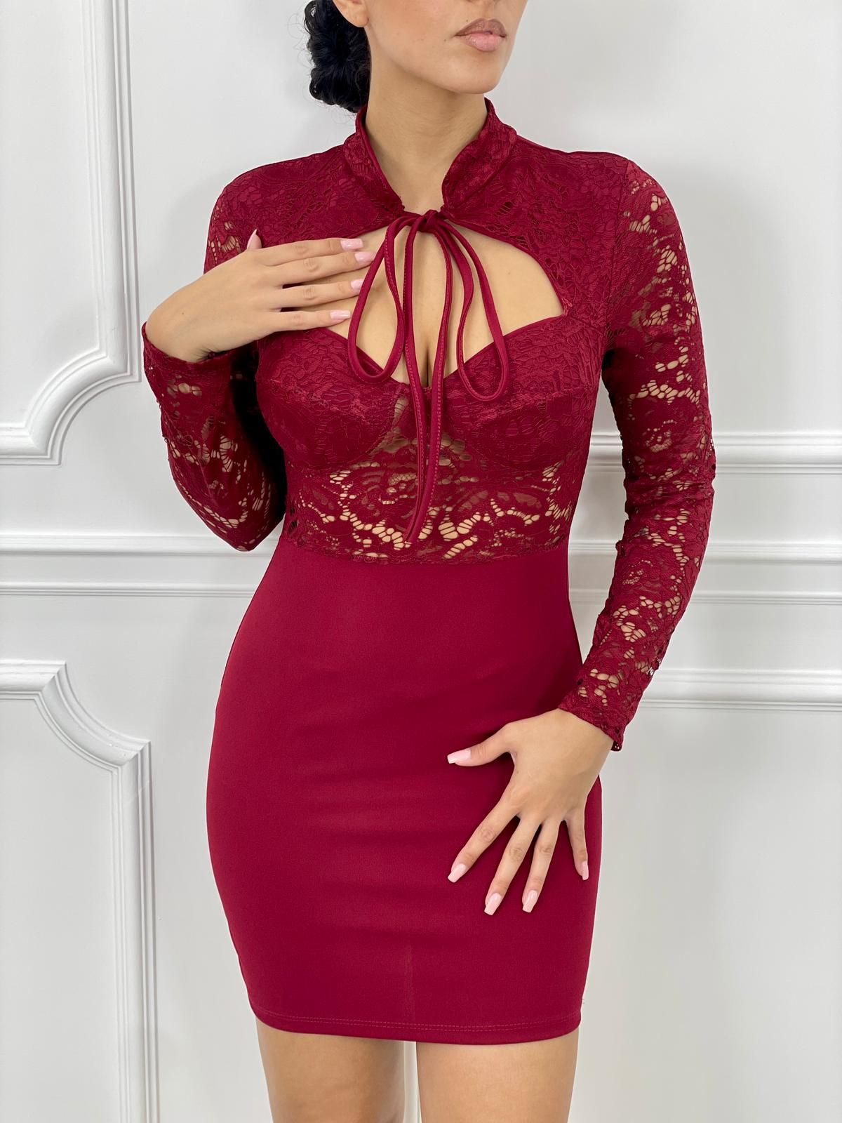 DRESS PIZZO SCOLLO CUORE AUTUMN COLLECTION