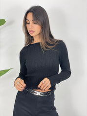 MAGLIONCINO CROP TRAMA TRECCIA AUTUMN COLLECTION