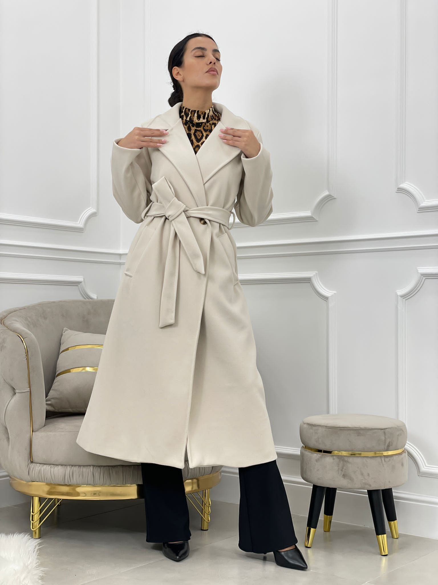 CAPPOTTO PANNO CON CINTURA AUTUMN COLLECTION