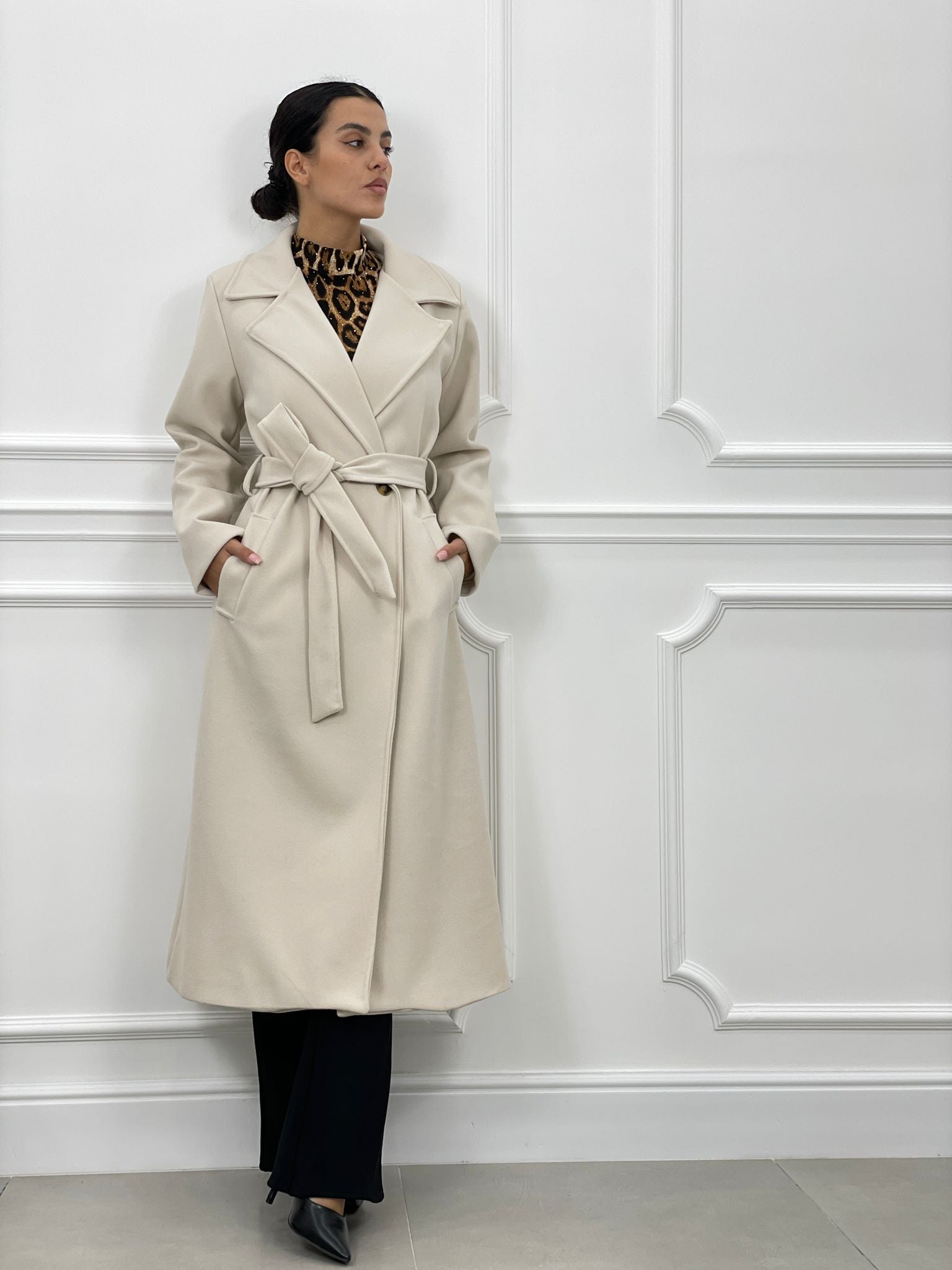 CAPPOTTO PANNO CON CINTURA AUTUMN COLLECTION