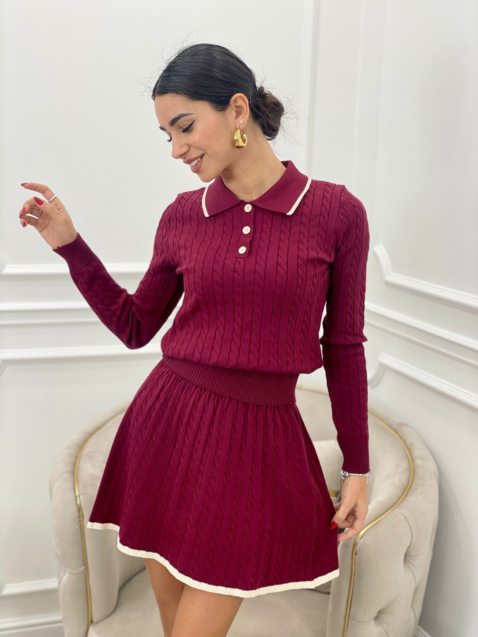 Tubino Gonne Lana Maglia Gonna A Tubino Rossa In Maglia Compra