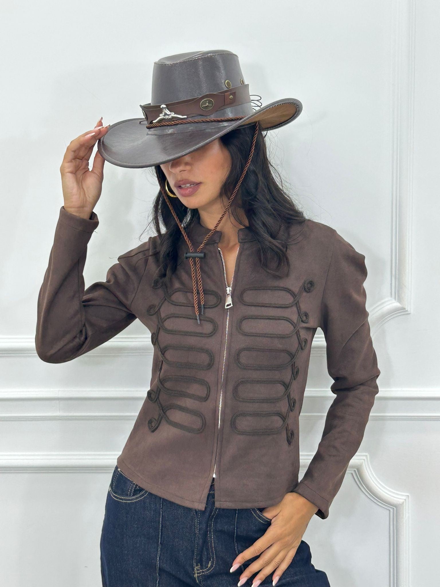 GIUBBINETTO CAMOSCIO FOLK NEW AI/27