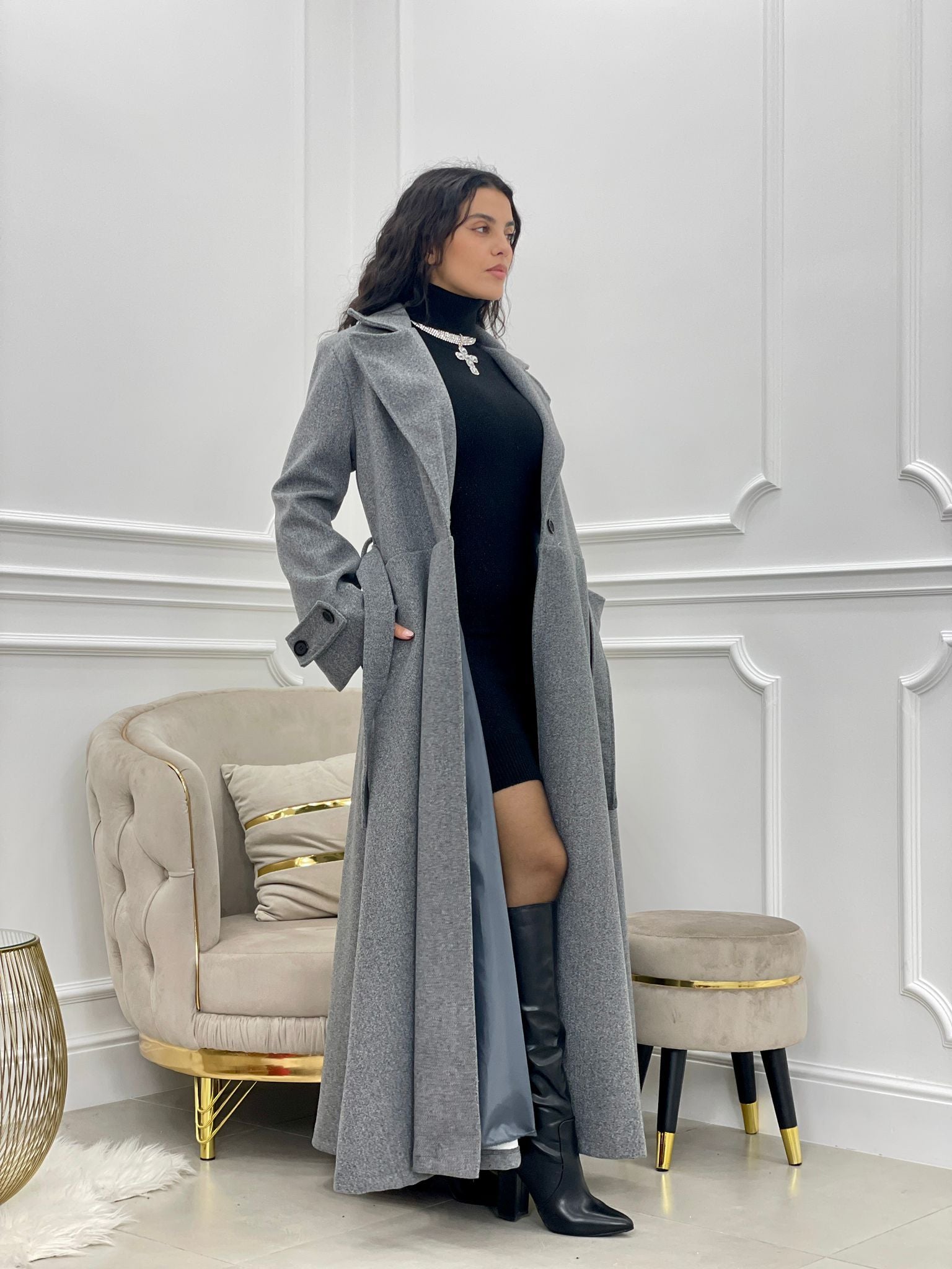 CAPPOTTO CAMPANA CON CINTURA AUTUMN COLLECTION