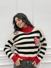 MAGLIONE DOLCEVITA RIGHE AUTUMN COLLECTION