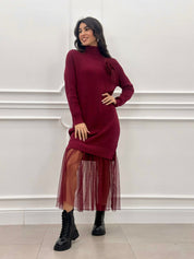 VESTITO CON TULLE AUTUMN COLLECTION