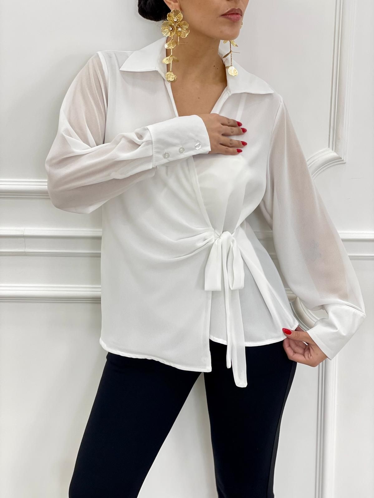 BLUSA INCROCIATA COLLO CAMICIA AUTUMN COLLECTION