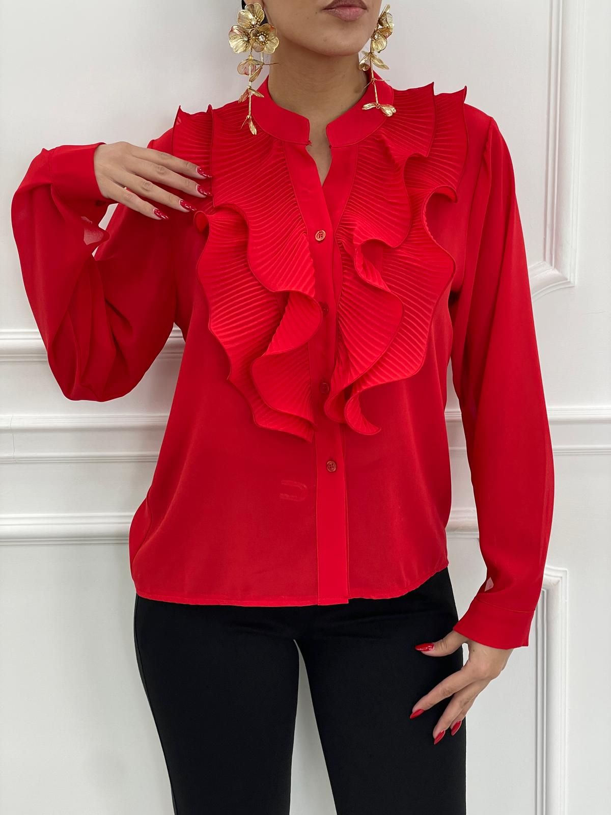 CAMICIA GEORGETTE CON ROUCHE AUTUMN COLLECTION