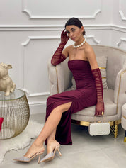 VESTITO TULLE DRAPPEGGIATO AUTUMN COLLECTION