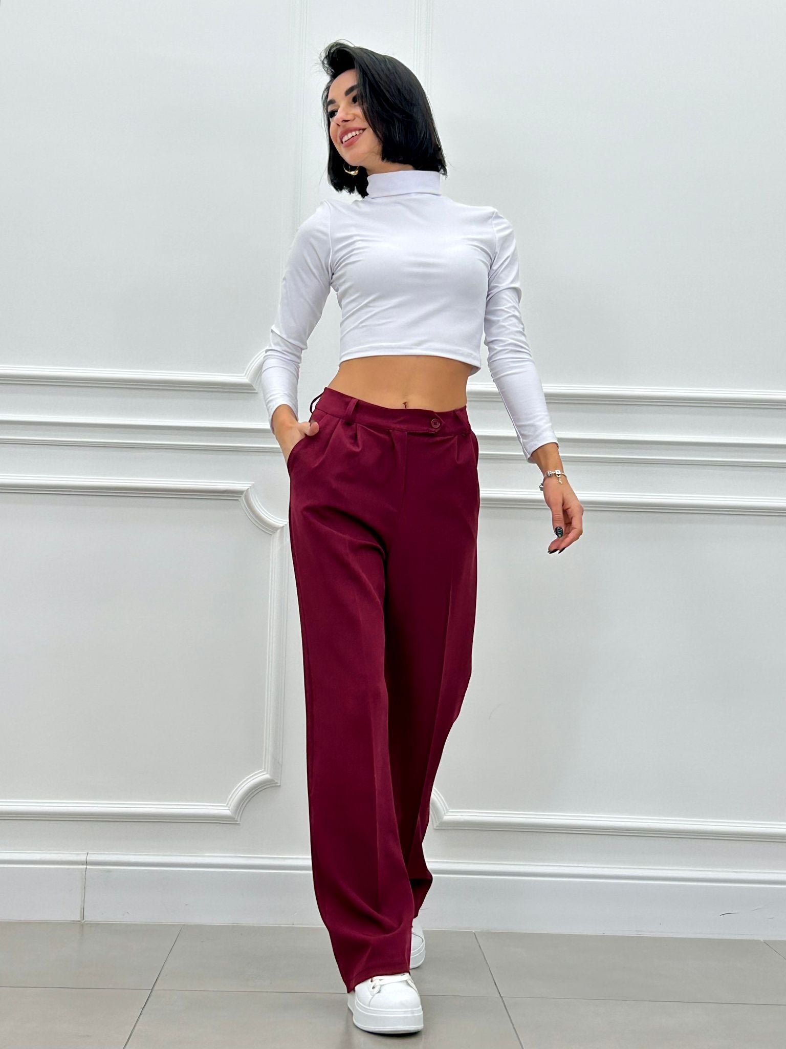 PANTALONE PINCES CON TASCHE AUTUMN COLLECTION