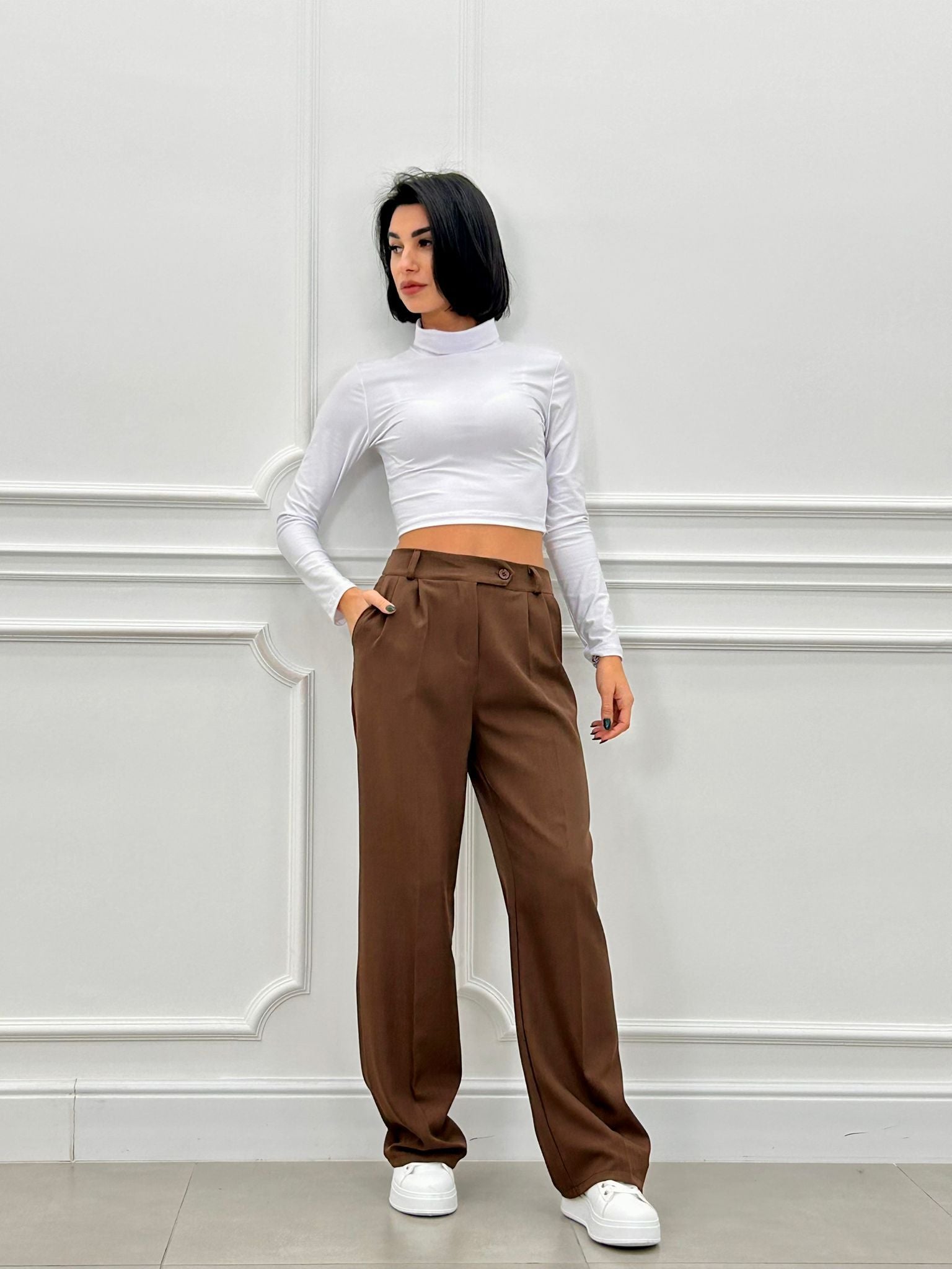 PANTALONE PINCES CON TASCHE AUTUMN COLLECTION