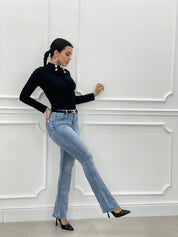 JEANS SKINNY A ZAMPA NEW SS25