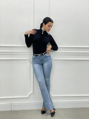 JEANS SKINNY A ZAMPA NEW SS25