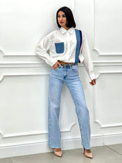 JEANS PALAZZO GAMBA DRITTA NEW SS25