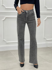 JEANS PALAZZO CON STRASS NEW SS25