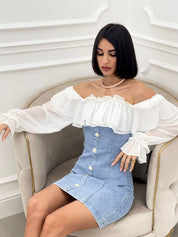 DRESS DENIM E GEORGETTE NEW SS25