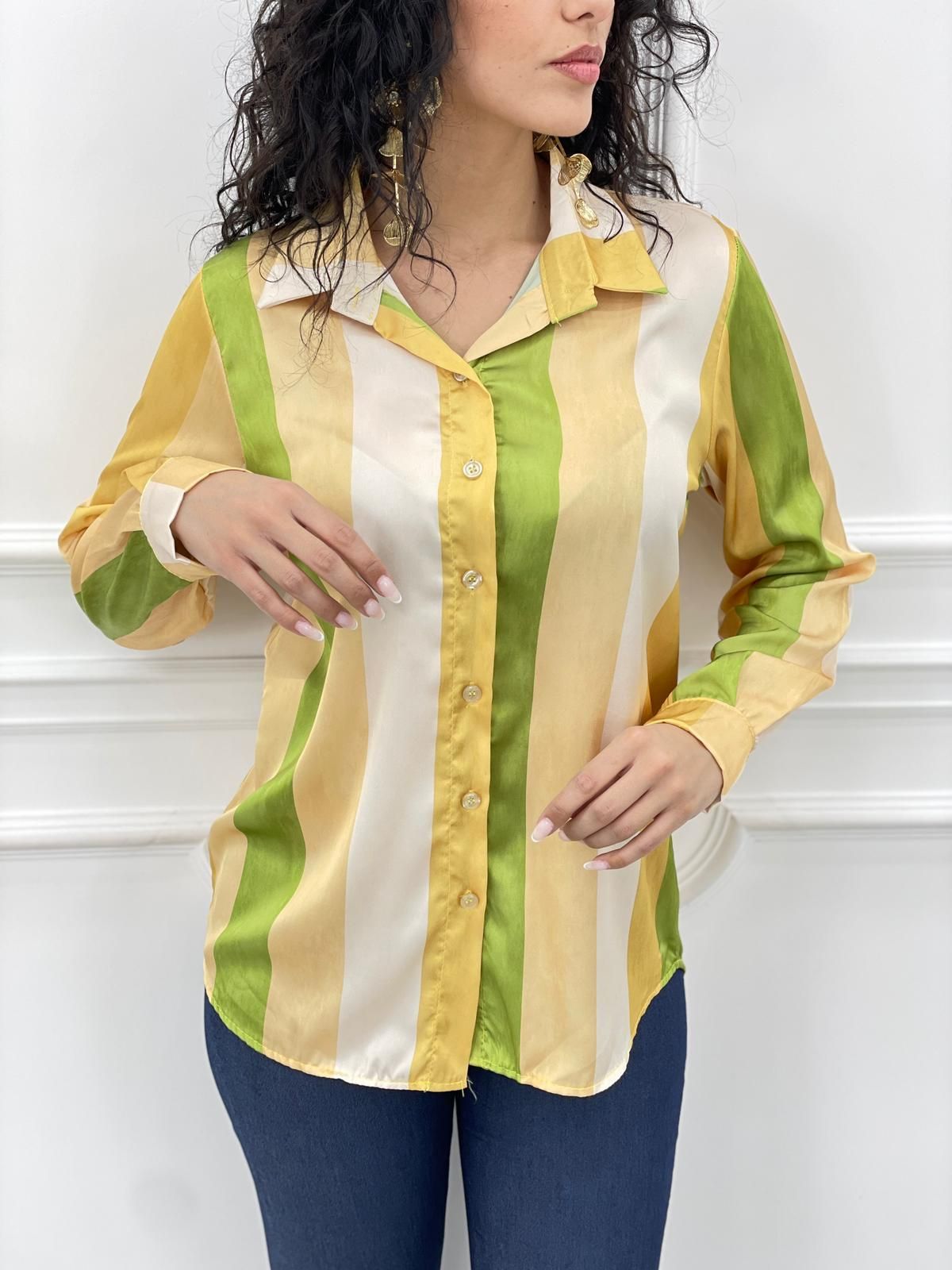 CAMICIA RASO FANTASIA RIGHE NEW SS25