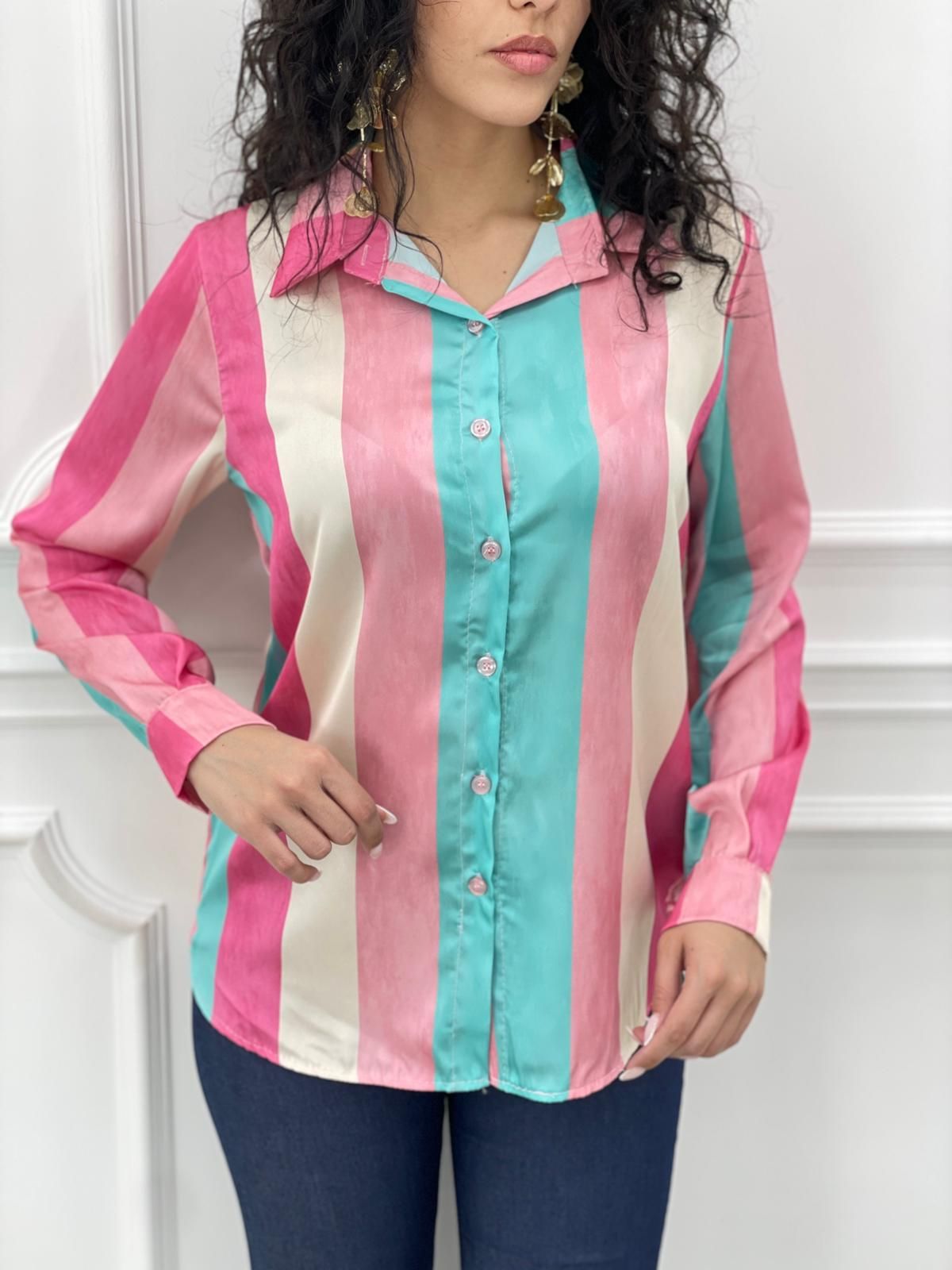 CAMICIA RASO FANTASIA RIGHE NEW SS25