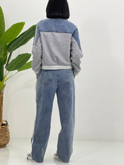 TUTA CON INSERTI DENIM  NEW SS25