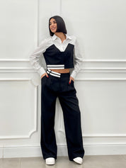 COORDINATO CAMICIA CROP E PANTALONE NEW SS25