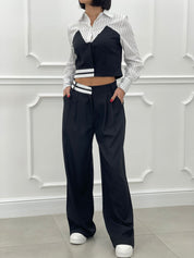 COORDINATO CAMICIA CROP E PANTALONE NEW SS25